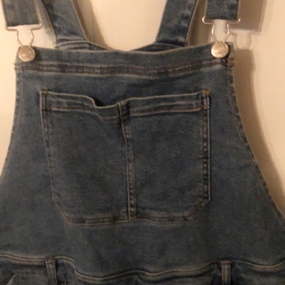 NWT Ava & Viv Denim Medium Wash Overalls - Picture 8 of 16